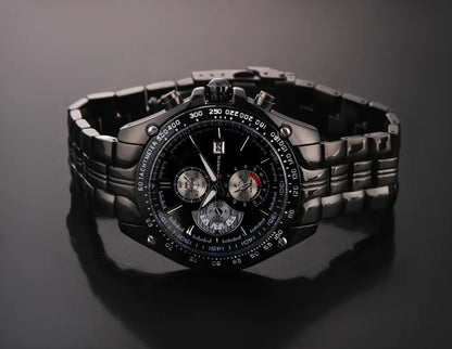 CURREN 8083 Men's Waterproof Steel Band Calendar Watch