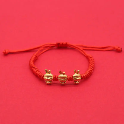Fourleaf Grass Simple Woven Hand Rope Bracelet