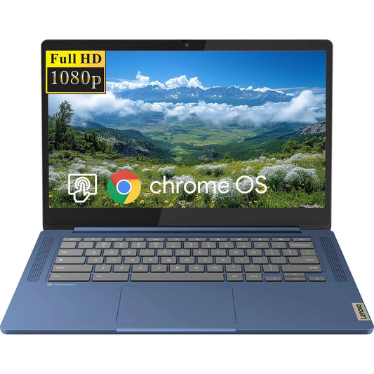 Lenovo IdeaPad Slim 3 Chromebook Laptop 14" TouchScreen 4GB RAM 320GB Storage(64GB eMMC+256GB Micro SD) Abyss Blue
